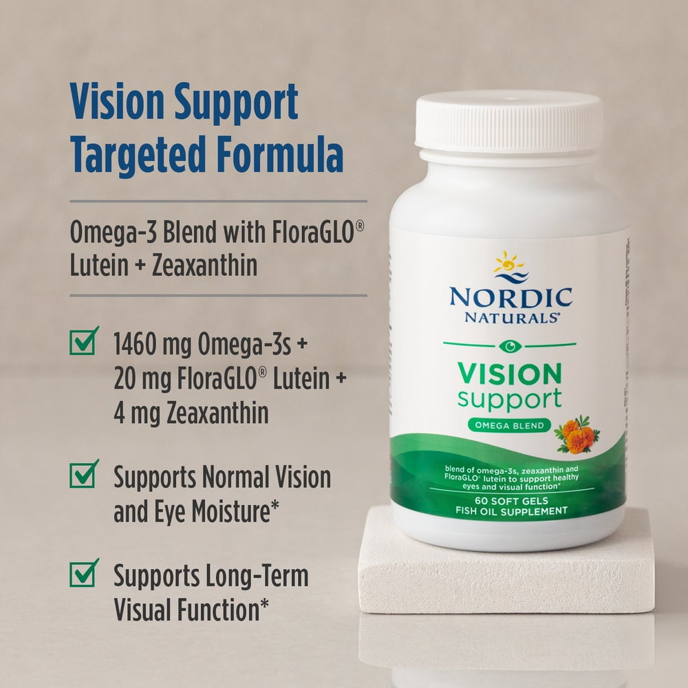 Nordic Naturals Omega Support Softgels, 1460 Mg, For Healthy Eyes, 60 Ct