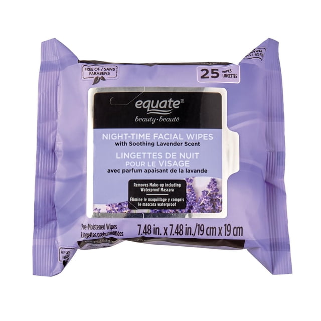 Equate Beauty Night-Time Facial Wipes With Smoothing Lavender Scent