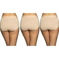thumbnail image 2 of 3 Pairs Vanity Fair Women's Beyond Comfort Hi-Cut Briefs Modal 13250, Size 6, Neutral, 2 of 10