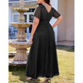 thumbnail image 4 of Vestido formal Talisea, vestido de gala largo, talla grande, negro, 2025, 4 of 6