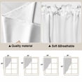 thumbnail image 3 of Wildflower Leaf Kitchen Window Curtains, Swag Curtains Valance for Bedroom Living Room Bathroom, Brown Floral Botanical White Watercolor Rod Pocket Window Curtain Block Drapes 2 Panels 36"x63", 3 of 9
