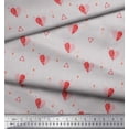 thumbnail image 3 of Soimoi Gray Modal Satin Fabric Triangle & Arrow Heart Print Fabric by the Yard 42 Inch Wide, 3 of 5
