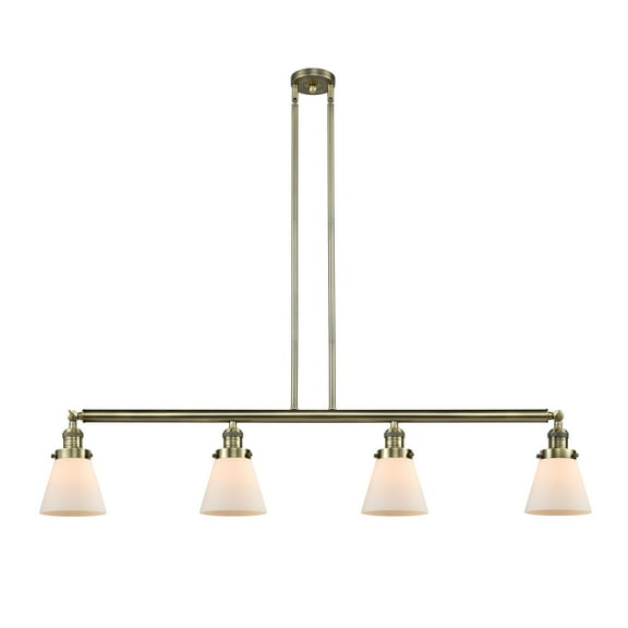 Innovations Lighting 214 Small Cone Cone 4 Light 51" Wide Commercial Linear Chandelier -