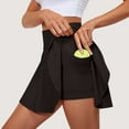 thumbnail image 2 of Huresd Tennis Skirts for Women with Shorts High Waisted Athletic Shorts Tummy Control Golf Skorts for Women with Pockets Black M, 2 of 6