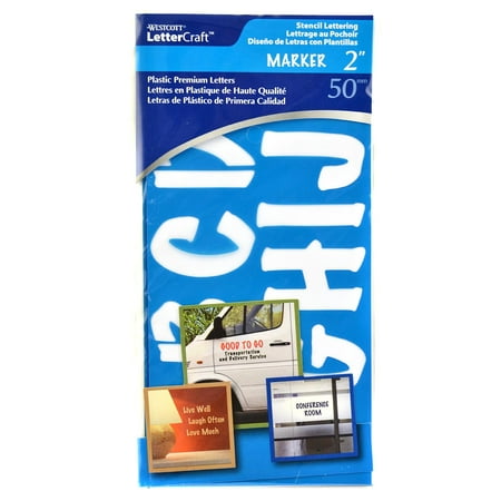 Felt Number - Lettering Stencil Guides capitals, lowercase, and numbers, marker felt, 2 in. (pack of 4)
