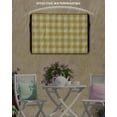 thumbnail image 6 of Outdoor TV Cover 52 to 55 Inch Weatherproof, Farmhouse Vintage Waterproof TV Screen Protector for Outside Decor with Zipper and Pocket 52"L x 30"H , Gingham Checkered Texture Yellow White, 6 of 7