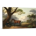 thumbnail image 1 of ARTCANVAS The Third Duke of Dorset's Hunter with a Groom and a Dog 1768 Canvas Art Print by George Stubbs - Size: 12" x 8" (0.75" Deep), 1 of 9