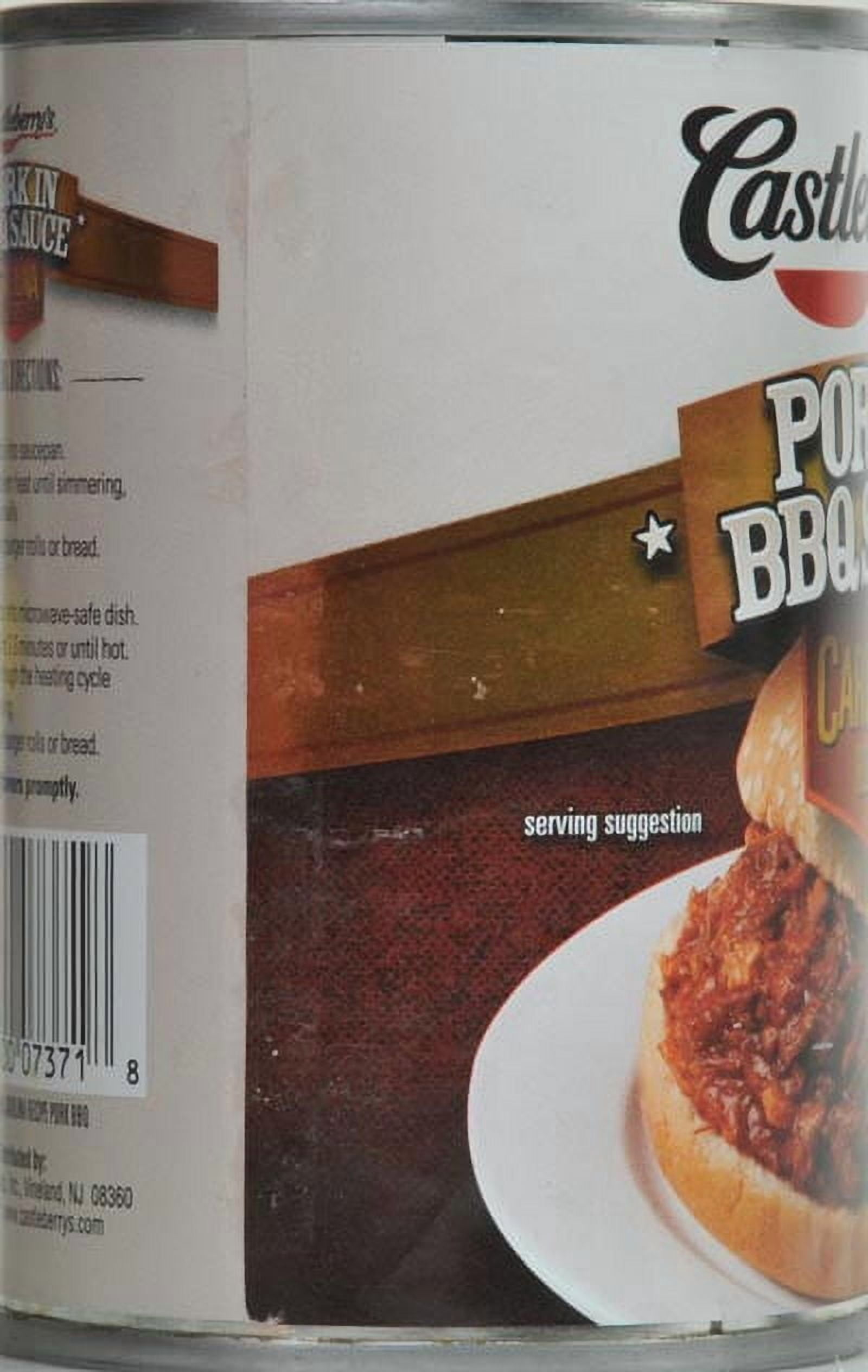 Castleberry’s Pork in BBQ Sauce Carolina Recipe, 10.5 oz Can – Heat-and-Serve Pulled Pork Sandwich Filling