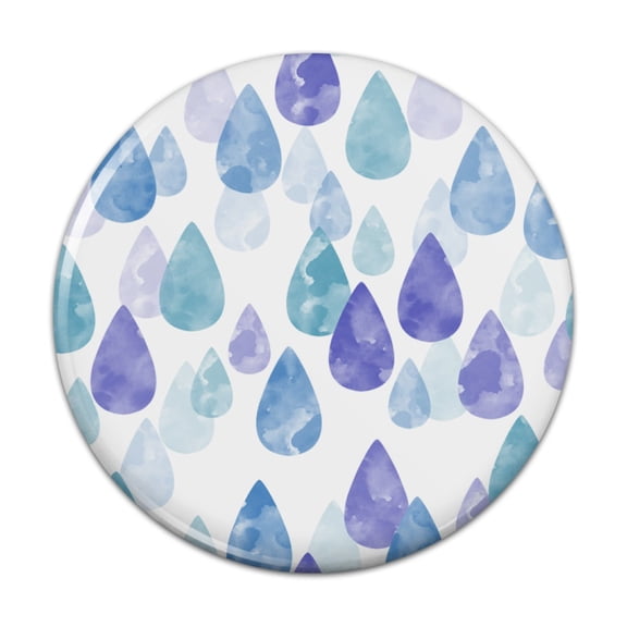 Watercolor Raindrops Pattern Kitchen Refrigerator Locker Button Magnet