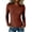 Brick Red, variant on Womens Basic Tops Women's Spring Summer Striped Undershirt, High Elastic Long Sleeve Shirts for Women Beige XXL