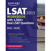 Kaplan LSAT Workbook 2015 with 1,000+ Real LSAT Questions: Book + Online (Kaplan Test Prep) [Paperback - Used]