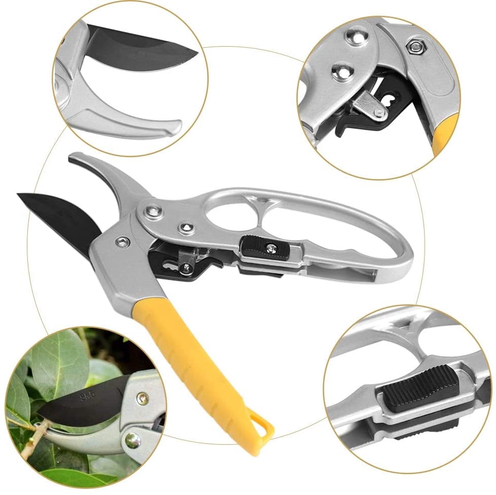 Secateurs, Pruning Shears Pruning Shears made of Carbon Steel with Ergonomically Shaped Handle for Cutting Twigs, Branches, Bushes, New Growth