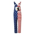 thumbnail image 3 of Youweixiong Matching Couple Jumpsuit Mens Womens 4th of July American Flag Overalls Baggy Bib Romper Shorts with Pockets, 3 of 6