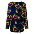 thumbnail image 5 of Qertyioot T-Shirt Graphique pour Femmes de la Saint-Valentin à Manches Longues, Haut Tunique Décontracté à Col Rond, 5 of 5