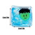 thumbnail image 2 of 2.16" Glow-in-the-Dark Ice Cube Squishy Toy, Halloween Ornament Inside with Snowflake Glitter, 2 of 5