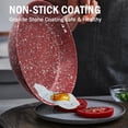 thumbnail image 3 of Koch Systeme CS 12 inch Non-Stick Frying Pan with Lid and Bakelite Handle, Granite Coating, Superior Heat transfer, Induction Compatible, Red, 3 of 8
