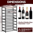 40 Bottle Wine Rack Freestanding Floor, 8-Tier Wine Storage Racks with ...