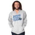 thumbnail image 2 of Autism Awareness Zipper Sweat Shirt Zip Sweatshirt Autism Touches Us All Awareness Puzzle Piece Run Walk Team, 2 of 2