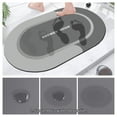 thumbnail image 5 of Tyidzon Bathroom Rugs Sets 2 Piece Non-Slip Bath Mat Super Absorbent Quick Dry Bathroom Mat in Front of The Kitchen Sink, Shower Room, Bathtub (16"x24", Gray), 5 of 9