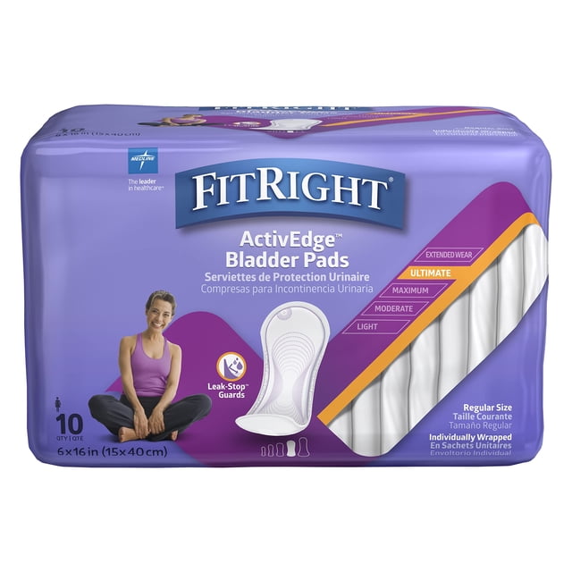 Almohadillas para controlar la incontinencia y la vejiga Medline FitRight Ultimate