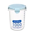 thumbnail image 2 of Airtight Food Storage Container with Lids Plastic Kitchen Pantry Organization Cereal Dispenser Flour Dry Food Spaghetti Pasta Beans Nut Baking Supplies Marker Blue#3 5.7 In, 2 of 6