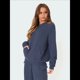 thumbnail image 4 of Conjunto de Dos Piezas de Pijama y Pantalón de Felpa de Larga para Mujer. Incluye: Suéter, Pantalón y Traje Informal. Azul Oscuro L, 4 of 9