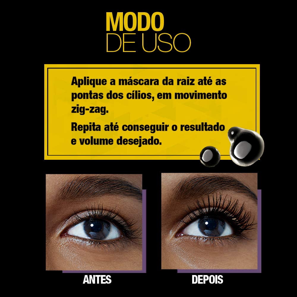 Maybelline New York Volum' Express, The Colossal Big Shot, Washable Mascara, 9.7 mL