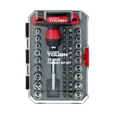 

Hyper Tough 52 Piece T-Handle Ratchet Multi-type Screwdriver Bit Set