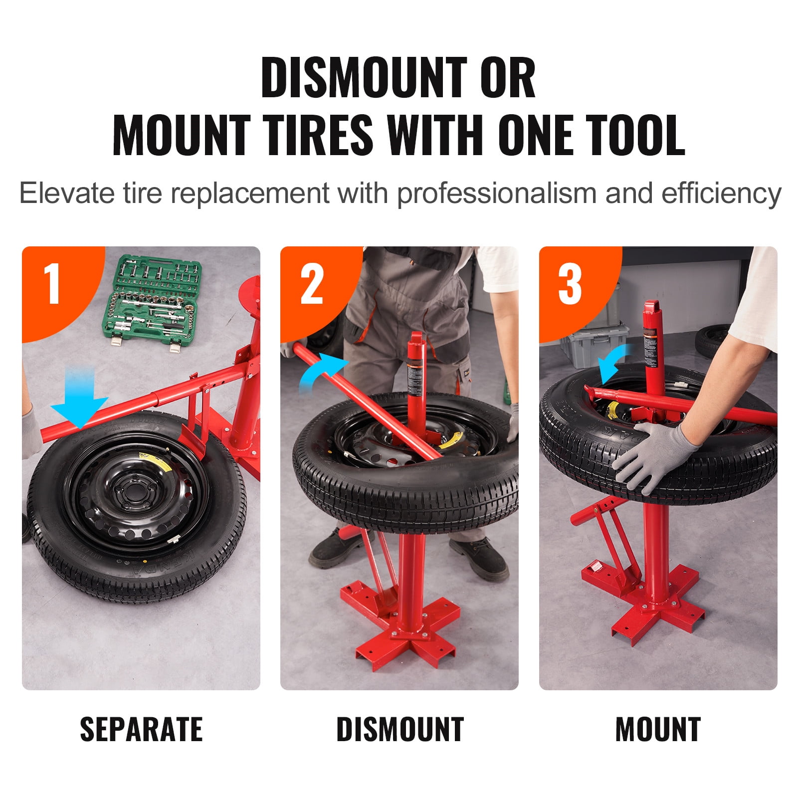 VEVOR Portable Manual Tire Changer Bead Breaker Tool for Car Truck Motorcycle