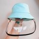 thumbnail image 4 of Jumpingount Sombrero de protección facial para niños, protector de protección facial de PVC transparente desmontable, gorra de pescador con pantalla, Sombreros azul Jumpingount  AP1156-02B, 4 of 6