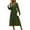 Army Green, variant on PRETTYGARDEN Women's Maxi Dress Fall Long Sleeve Wrap V Neck Ruffle Flowy Belted Spring Wedding Guest Vacation
