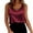Wine, variant on AherBiu Satin Tank Tops for Women Crossover V Neck Sleeveless Elegant Ladies Work Shirt Blouse Camisole