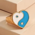 thumbnail image 3 of Anillos de corazón Fernando para Mujeres Y Niñas Daily White and blue, 3 of 8