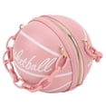 thumbnail image 1 of Basketball Shape Shoulder Bag PU Leather for Women Girls Multifunctional Use with Large Capacity Top Zipper Closure for Daily Items, 1 of 7