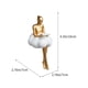thumbnail image 3 of Figurita de bailarina de resina Gold Clouds Adorno de bailarina • Estatua de escritorio de coche en el salón • Decoración romántica de invierno para la tienda de baile de Navidad 16x7x7cm, 3 of 6
