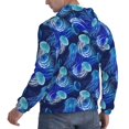 thumbnail image 6 of Uemuo Glowing Jellyfish Pattern Pattern Men's Hoodie - Casual Pullover Hoodie with Kangaroo Pocket, Stylish Hooded Sweatshirt for Everyday Wear-3X-Large, 6 of 7