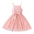 thumbnail image 1 of Felwors Enfants Filles Été Sans Manches Robe en Maille Paillettes avec Ceinture Robe Décontractée pour les Filles, 1 of 3
