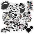 thumbnail image 5 of 35pcs Retro Stickers Stationery Stickers Music Stickers Rock and Roll Stickers for Laptops Suitcase Guitar, 5 of 9