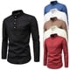 thumbnail image 1 of Men's Fashion Slim Solid Color Long Sleeve Half Open Men's Shirt#hmzsl-m301XL, 1 of 3