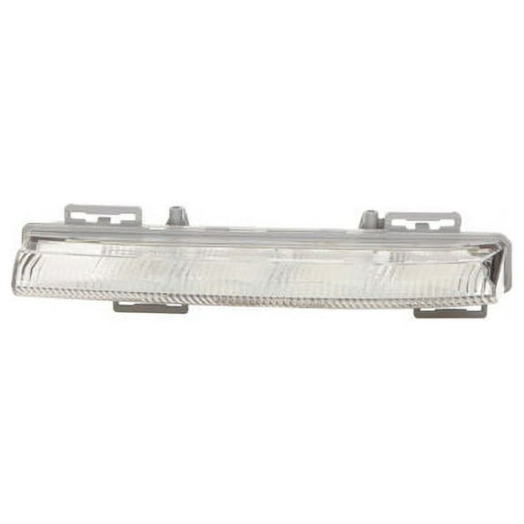 Left Driver Side LED Daytime Running Light Assembly - with Gray Housing - Compatible with 2012 - 2015 Mercedes Benz C250 Coupe / Sedan (Excludes C63) 2013 2014