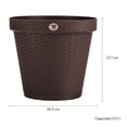 thumbnail image 2 of Macetas Rattan 30cm con Plato Anti Escurrimiento Chocolate PLASTICOS LA ARDILLA, 2 of 4