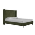 thumbnail image 3 of DHP Eveline Upholstered Platform Bed Frame with High Wingback Headboard, Queen, Soft Woven Green, 3 of 20