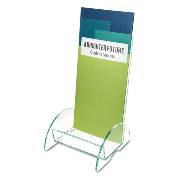 Deflecto, Euro-Style DocuHolder, 1 Each, Clear,Green Edge