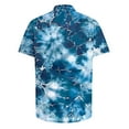 thumbnail image 3 of GERsome Men's Short Sleeve Tie-Dye Shirts Casual Lightweight Button Down Shirts Vacation Beach Summer Tops S-5XL, 3 of 4