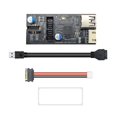 thumbnail image 1 of Placa base de 19 pines con Cable de 19 pines Transmisión estable Reemplaza piezas Adaptador USB de alta velocidad Conector Cables de extensión de , estilo B shamjiam Divisor de placa base, 1 of 9