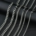 thumbnail image 6 of Basic Punk Stainless Steel 3,5,7mm Curb Cuban Necklaces For Men Women Black Gold Color Link Chain Chokers Solid Metal Jewelry, 6 of 6