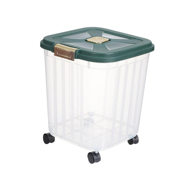 Contenedor de almacenamiento de arroz Contenedor de alimentos secos Contenedor de almacenamiento de arroz sellado hermético verde 25kg