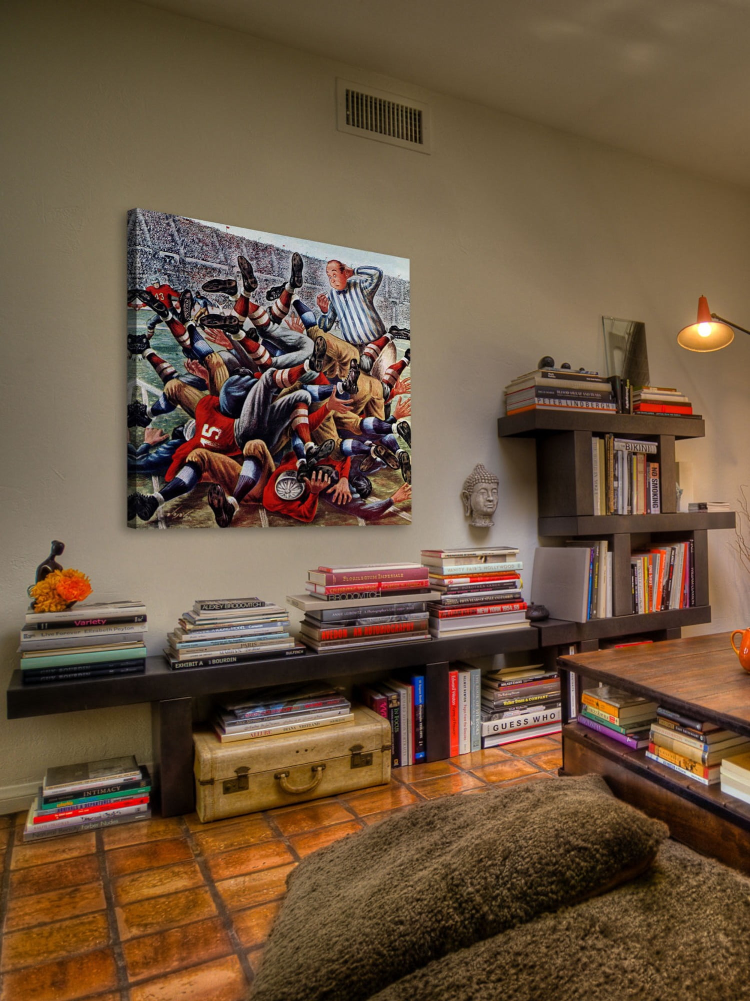 Marmont Hill Football Pile-up by Constantin Alajalov Painting Print on Canvas