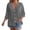 Grey, variant on Plus Size 3/4 Sleeve Tunic Top - V-Neck Beach Cover-Up, Wrinkle-Resistant Button Shirt (S-XXXL, 7 Neutral Tones) (White | 3XL)