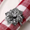 thumbnail image 4 of Trayknick Hollow Flower Napkin Holder 6pcs/set Hollow Flower Napkin Ring Stainless Steel Dinner Napkin Holder Wedding Party Supplies, 4 of 8